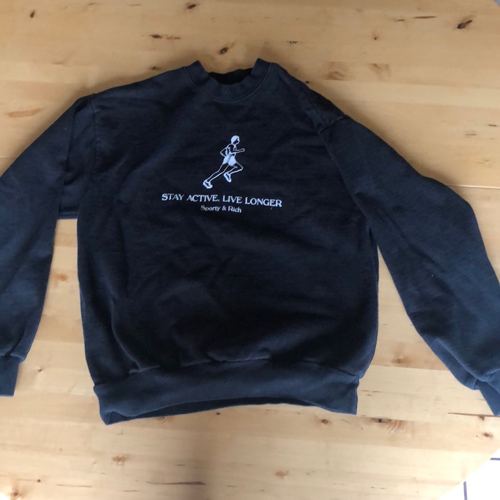 Sporty and Rich black sweatshirt